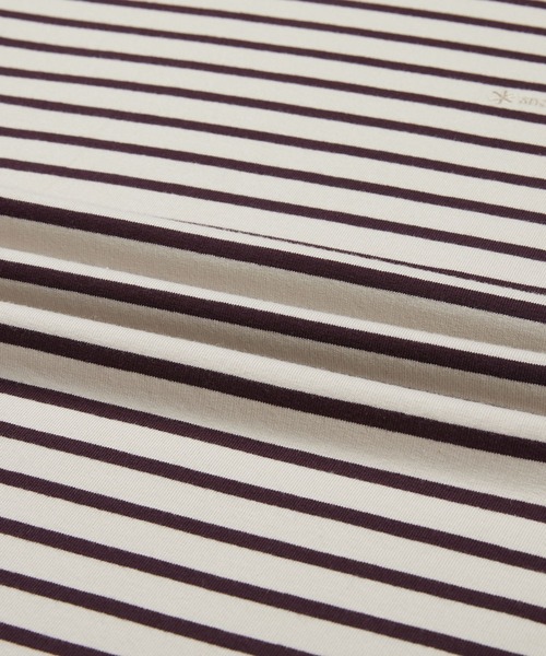 Snow Peak(スノーピーク)の「Snow Peak / WOMEN'S STRIPED L/S T-SHIRT ウィメンズ ボーダー長袖Tシャツ 海外限定(Tシャツ/カットソー・レディース・ライトブラウン/ワインレッド・L/M/S)」の14枚目の写真