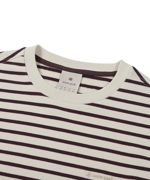 Snow Peak(スノーピーク)の「Snow Peak / WOMEN'S STRIPED L/S T-SHIRT ウィメンズ ボーダー長袖Tシャツ 海外限定(Tシャツ/カットソー・レディース・ライトブラウン/ワインレッド・L/M/S)」の10枚目の写真
