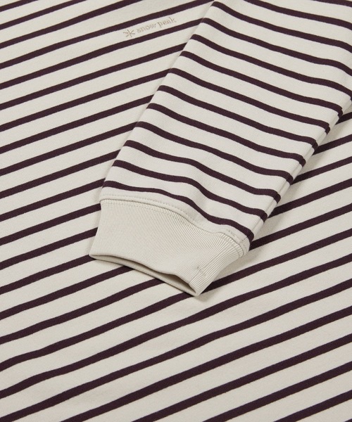 Snow Peak(スノーピーク)の「Snow Peak / WOMEN'S STRIPED L/S T-SHIRT ウィメンズ ボーダー長袖Tシャツ 海外限定(Tシャツ/カットソー・レディース・ライトブラウン/ワインレッド・L/M/S)」の12枚目の写真