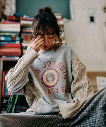 [MODE NORM CORE] 裏毛×ニットドッキングプルオーバー