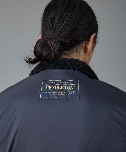 PENDLETON(ペンドルトン)の「PENDLETON/ペンドルトン ジャガードボアリバーシブルベスト(ベスト・メンズ・ベージュ/ネイビー/ブラック・SMALL/LARGE/MEDIUM)」の7枚目の写真