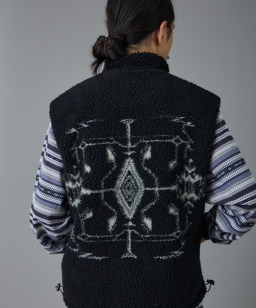 PENDLETON(ペンドルトン)の「PENDLETON/ペンドルトン ジャガードボアリバーシブルベスト(ベスト・メンズ・ベージュ/ネイビー/ブラック・SMALL/LARGE/MEDIUM)」の11枚目の写真