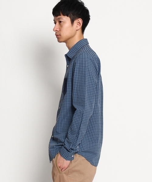 THE SHOP TK （ザ ショップ ティーケー ）の「ギンガムチェックカジュアルシャツ（シャツ/ブラウス・メンズ・ホワイト/ブルー・03/04/02）」の7枚目の写真