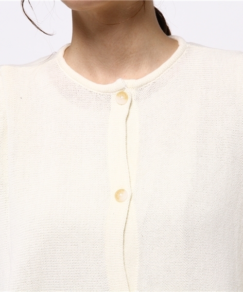 Denime(ドゥニーム)の「コットン 2ウェイ ポンチョ(カーディガン/ボレロ・レディース・ネイビー/オフホワイト/グレー・MEDIUM)」の8枚目の写真