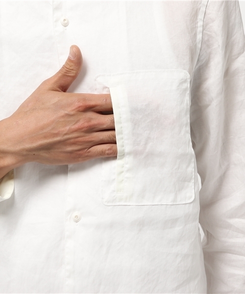 KICS DOCUMENT.（キクス ドキュメント）の「裾コード付 シャツ ブルゾン（シャツ/ブラウス・メンズ・White・5/4）」の8枚目の写真