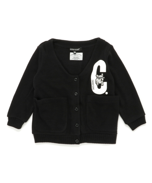 CHUBBYGANG(チャビーギャング)の「ビッグシルエットカーディガン(カーディガン/ボレロ・キッズ・ブラック/チャコール・140/110/160/130/100/120/150)」の1枚目の写真