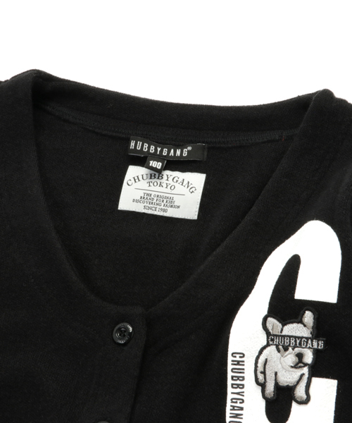 CHUBBYGANG(チャビーギャング)の「ビッグシルエットカーディガン(カーディガン/ボレロ・キッズ・ブラック/チャコール・140/110/160/130/100/120/150)」の4枚目の写真
