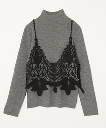 AMERICAN RAG CIE | AMERICAN RAG CIE レースキャミ＋リブタートルニットSET【WEB限定】(ニット/セーター)