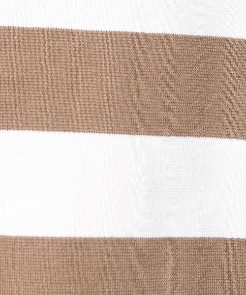 coen（コーエン）の「ミラノリブワイドボーダープルオーバーニット（ニット/セーター・レディース・ベージュ/ネイビー・FREE）」の7枚目の写真