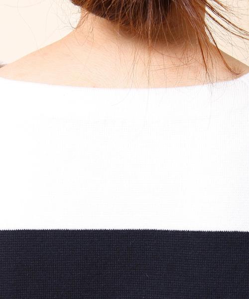 coen（コーエン）の「ミラノリブワイドボーダープルオーバーニット（ニット/セーター・レディース・ベージュ/ネイビー・FREE）」の3枚目の写真