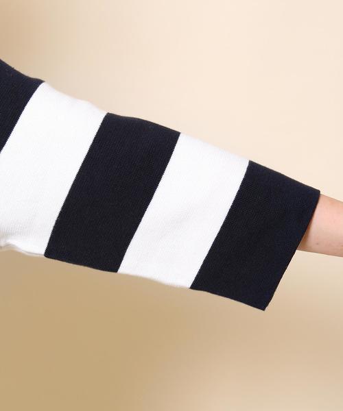 coen（コーエン）の「ミラノリブワイドボーダープルオーバーニット（ニット/セーター・レディース・ベージュ/ネイビー・FREE）」の8枚目の写真