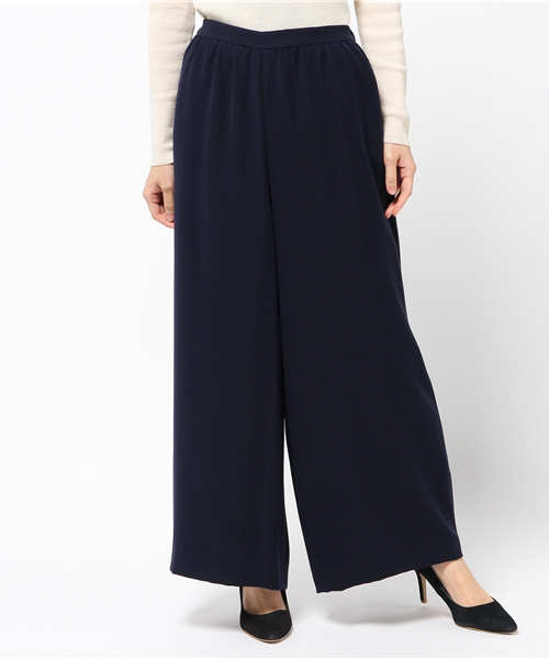 NATURAL BEAUTY BASIC(ナチュラルビューティーベーシック)の「ダブルクロスワイドパンツ(その他パンツ・レディース・カーキ/ネイビー・SMALL/MEDIUM)」の2枚目の写真