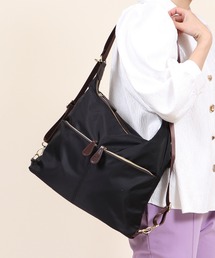 2WAY 超軽量 ナイロン ポケット付き トート&ショルダー リュックバッグ