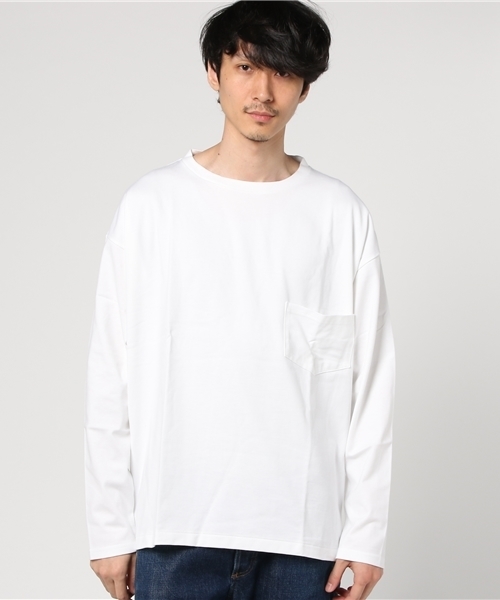 LABRAT(ラブラット)の「LABRAT ラブラット/ ビックシルエット 長袖Tシャツ(Tシャツ/カットソー・メンズ・ホワイト/ベージュ/オリーブ・M/S)」の2枚目の写真