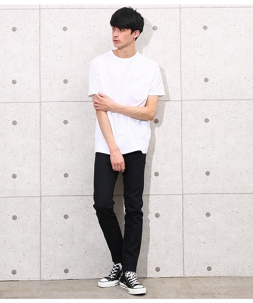 ADAM ET ROPE'（アダムエロペ）の「ヘビークルーネックTシャツ（Tシャツ/カットソー・メンズ・ネイビー/ホワイト/グレー/ダークブラウン・S/L/M）」の5枚目の写真