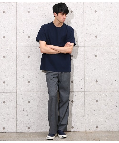 ADAM ET ROPE'（アダムエロペ）の「ヘビークルーネックTシャツ（Tシャツ/カットソー・メンズ・ネイビー/ホワイト/グレー/ダークブラウン・S/L/M）」の7枚目の写真