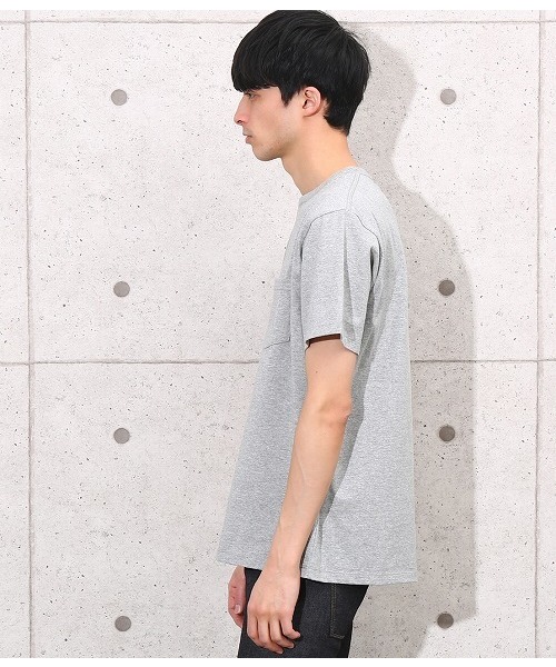 ADAM ET ROPE'（アダムエロペ）の「ヘビークルーネックTシャツ（Tシャツ/カットソー・メンズ・ネイビー/ホワイト/グレー/ダークブラウン・S/L/M）」の8枚目の写真