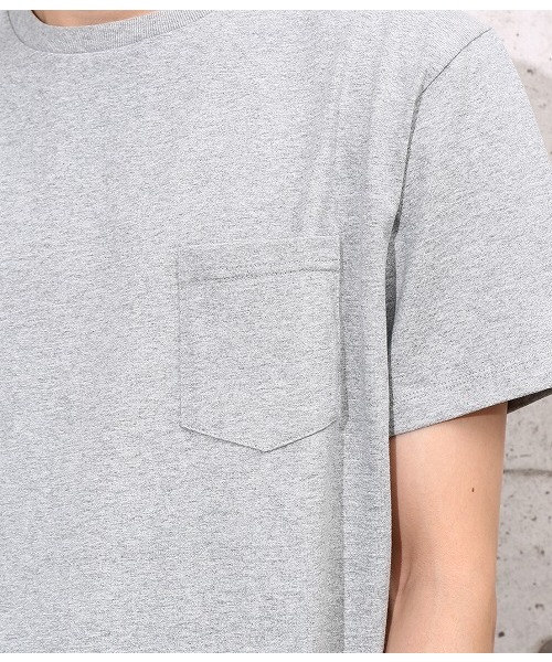 ADAM ET ROPE'（アダムエロペ）の「ヘビークルーネックTシャツ（Tシャツ/カットソー・メンズ・ネイビー/ホワイト/グレー/ダークブラウン・S/L/M）」の13枚目の写真