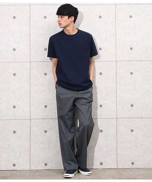 ADAM ET ROPE'（アダムエロペ）の「ヘビークルーネックTシャツ（Tシャツ/カットソー・メンズ・ネイビー/ホワイト/グレー/ダークブラウン・S/L/M）」の16枚目の写真