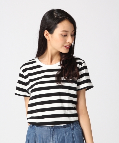 GLOBAL WORK（グローバルワーク）の「オーガニッククルーＴシャツ半袖/737220（Tシャツ/カットソー・レディース・その他2/ホワイト/ブラック/カーキ/その他/レッド/その他1/ブラック系その他・MEDIUM/LARGE/SMALL）」の7枚目の写真