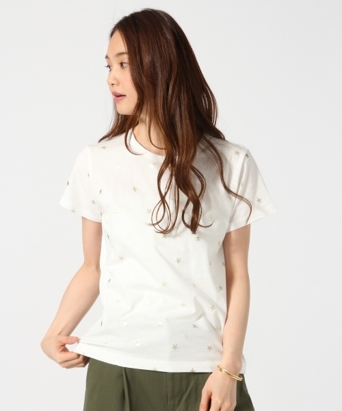 GLOBAL WORK（グローバルワーク）の「オーガニッククルーＴシャツ半袖/737220（Tシャツ/カットソー・レディース・その他2/ホワイト/ブラック/カーキ/その他/レッド/その他1/ブラック系その他・MEDIUM/LARGE/SMALL）」の8枚目の写真