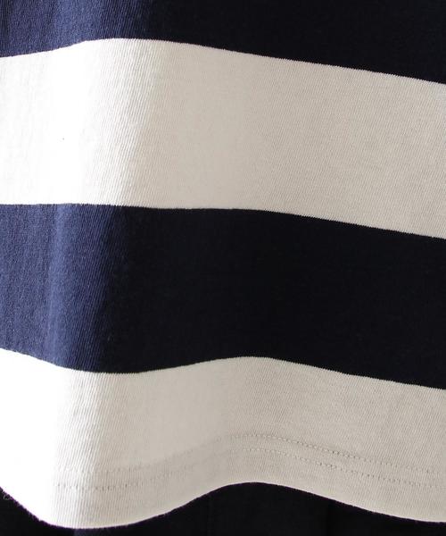 coen（コーエン）の「USAコットンワイドボーダーTシャツ（Tシャツ/カットソー・レディース・ネイビー/ベージュ・LARGE/MEDIUM）」の12枚目の写真