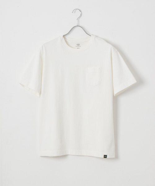 WORK NOT WORK URBAN RESEARCH（ワークノットワークアーバンリサーチ）の「WORK NOT WORK　ヘビーコットン刺繍ポケットTシャツ（Tシャツ/カットソー・メンズ・オフホワイト/カーキ/ネイビー・MEDIUM/SMALL/LARGE）」の5枚目の写真