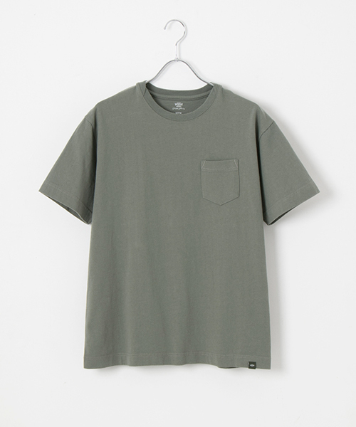 WORK NOT WORK URBAN RESEARCH（ワークノットワークアーバンリサーチ）の「WORK NOT WORK　ヘビーコットン刺繍ポケットTシャツ（Tシャツ/カットソー・メンズ・オフホワイト/カーキ/ネイビー・MEDIUM/SMALL/LARGE）」の7枚目の写真