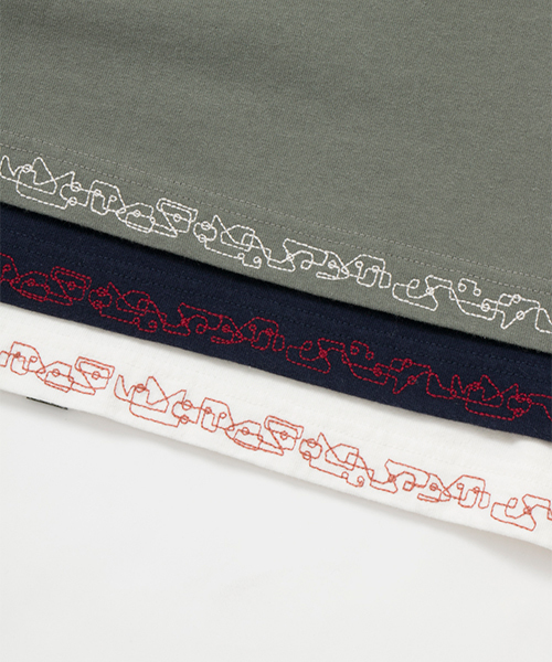 WORK NOT WORK URBAN RESEARCH（ワークノットワークアーバンリサーチ）の「WORK NOT WORK　ヘビーコットン刺繍ポケットTシャツ（Tシャツ/カットソー・メンズ・オフホワイト/カーキ/ネイビー・MEDIUM/SMALL/LARGE）」の13枚目の写真