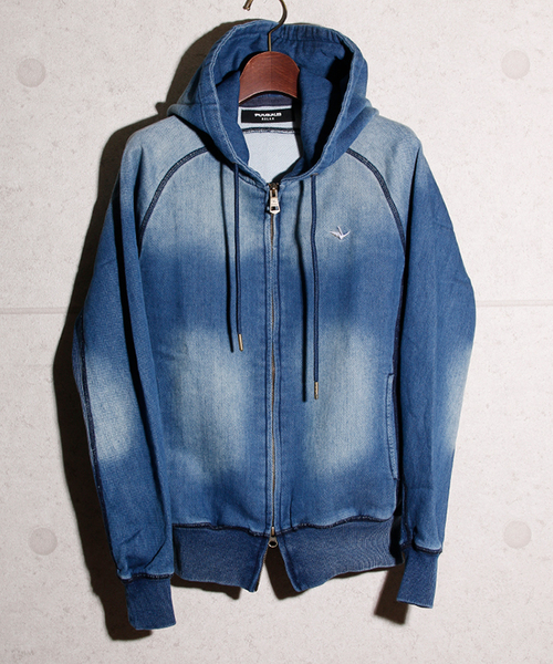 1 Piu 1 Uguale 3 ウノピゥウノウグァーレトレ の 1piu1uguale3 Relax Jog Denim Parka Uso 401 パーカー Wear