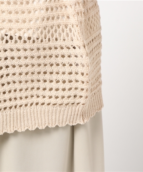 LBC（エルビーシー）の「透かし編みカーディガン           （カーディガン/ボレロ・レディース・ネイビー/ベージュ・MEDIUM/LARGE）」の9枚目の写真