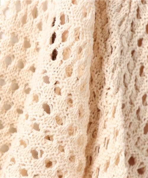 LBC（エルビーシー）の「透かし編みカーディガン           （カーディガン/ボレロ・レディース・ネイビー/ベージュ・MEDIUM/LARGE）」の10枚目の写真