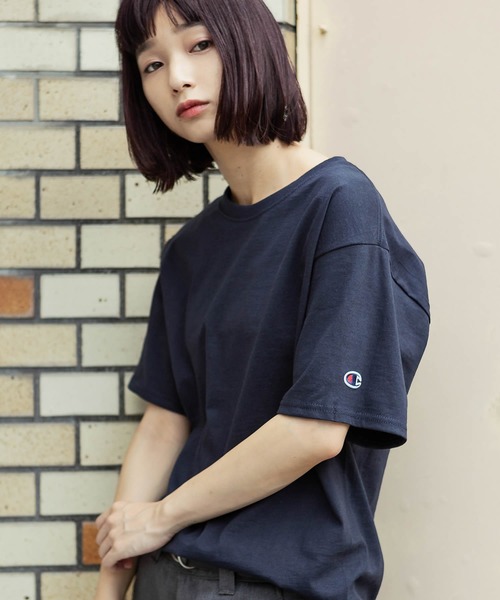 Champion�i�`�����s�I���j�́u�yChampion Authentic T-SHIRTS�z���f�B�[�X �`�����s�I�� �R�b�g�� ���n ���� T�V���c�iT�V���c/�J�b�g�\�[�j�v�b�l�C�r�[