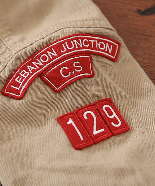 CUBE SUGAR（キューブシュガー）の「5.5オンスデニム ワッペン付ミリタリーシャツ（シャツ/ブラウス・レディース・ベージュ/ネイビー/ブルー・M）」の10枚目の写真