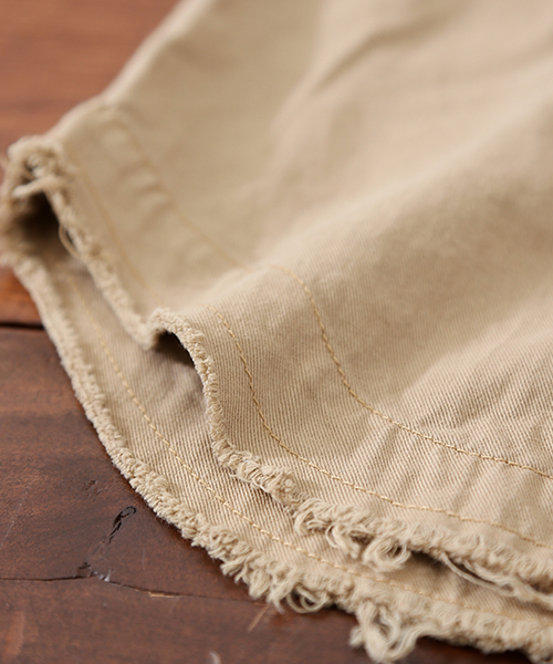 CUBE SUGAR（キューブシュガー）の「5.5オンスデニム ワッペン付ミリタリーシャツ（シャツ/ブラウス・レディース・ベージュ/ネイビー/ブルー・M）」の12枚目の写真