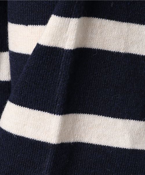 earth music&ecology(アースミュージックアンドエコロジー)の「ボーダードロップニットプルオーバー(ニット/セーター・レディース・ネイビー/アイボリー/ボルドー/杢グレー・FREE)」の10枚目の写真