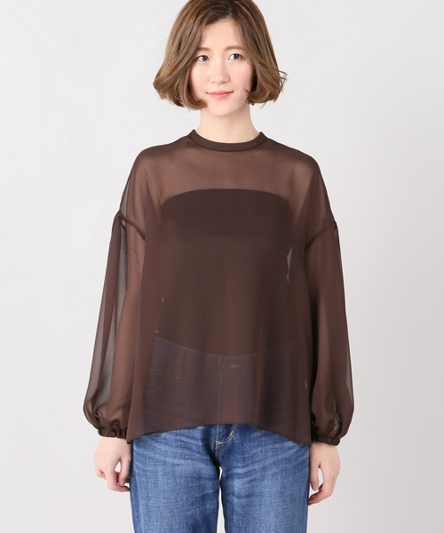 plage（プラージュ）の「ライトジョーゼットブラウス◆（シャツ/ブラウス・レディース・ブラック/ブラウン・FREE）」の13枚目の写真