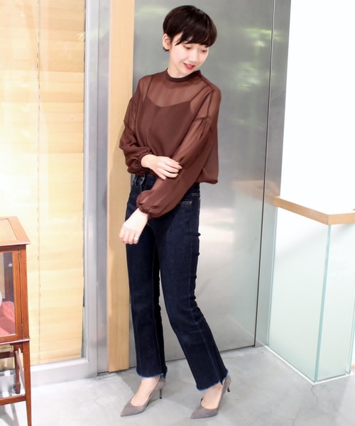 plage（プラージュ）の「ライトジョーゼットブラウス◆（シャツ/ブラウス・レディース・ブラック/ブラウン・FREE）」の15枚目の写真