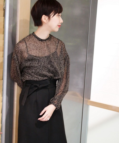 plage（プラージュ）の「ライトジョーゼットブラウス◆（シャツ/ブラウス・レディース・ブラック/ブラウン・FREE）」の19枚目の写真