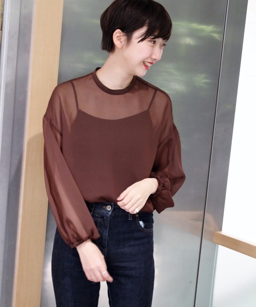 plage（プラージュ）の「ライトジョーゼットブラウス◆（シャツ/ブラウス・レディース・ブラック/ブラウン・FREE）」の21枚目の写真