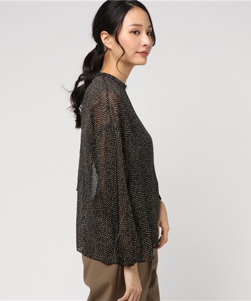 plage（プラージュ）の「ライトジョーゼットブラウス◆（シャツ/ブラウス・レディース・ブラック/ブラウン・FREE）」の10枚目の写真