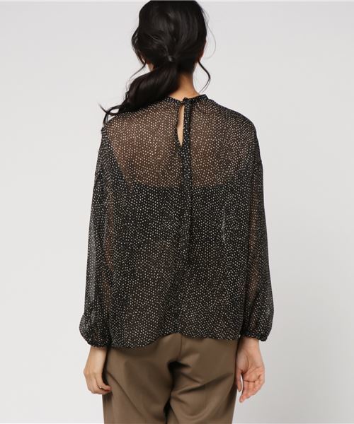 plage（プラージュ）の「ライトジョーゼットブラウス◆（シャツ/ブラウス・レディース・ブラック/ブラウン・FREE）」の3枚目の写真