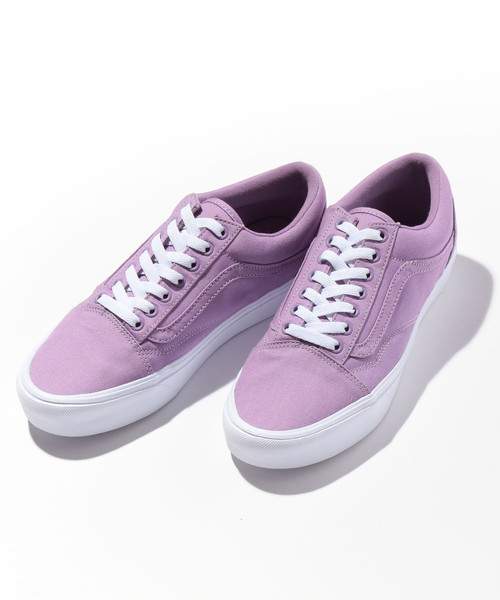 VANS（バンズ）の「【国内exclusive】 ＜VANS(バンズ）＞ OLD SKOOL LITE/オールドスクール（スニーカー・メンズ・パープル/ライム・7h/9/11/8/8h/10/9h）」の2枚目の写真