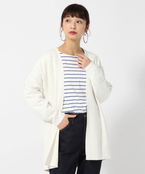 LOWRYS FARM（ローリーズファーム）の「１２Ｇスーピマロングカーディガン　777993 （カーディガン/ボレロ・レディース・ライラック/グレー/ブラック/ホワイト・LARGE/MEDIUM）」の2枚目の写真