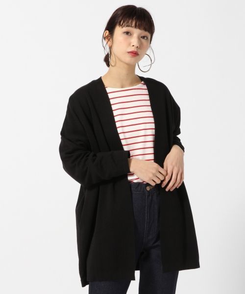 LOWRYS FARM（ローリーズファーム）の「１２Ｇスーピマロングカーディガン　777993 （カーディガン/ボレロ・レディース・ライラック/グレー/ブラック/ホワイト・LARGE/MEDIUM）」の3枚目の写真