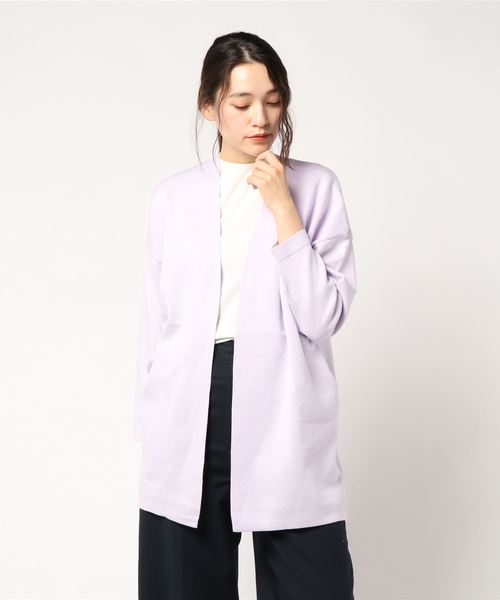 LOWRYS FARM（ローリーズファーム）の「１２Ｇスーピマロングカーディガン　777993 （カーディガン/ボレロ・レディース・ライラック/グレー/ブラック/ホワイト・LARGE/MEDIUM）」の7枚目の写真