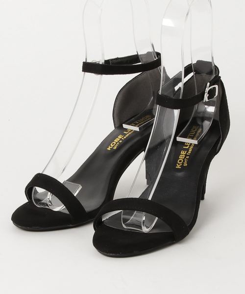 KOBE LETTUCE（コウベレタス）の「アンクルストラップ付7cmローヒールカラーサンダル（サンダル・レディース・サックスブルー/パープル系その他/レッド/ベージュ/ホワイト系その他/ブラック/シルバー系その他/ネイビー/イエロー/チェック・LL/M/S/L）」の16枚目の写真