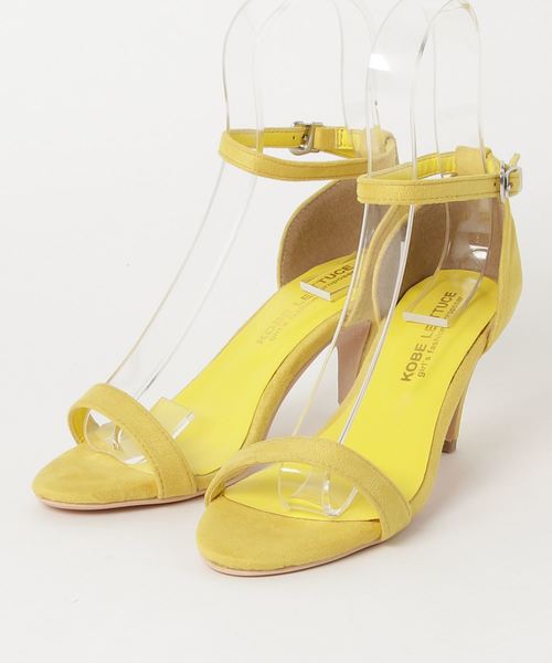 KOBE LETTUCE（コウベレタス）の「アンクルストラップ付7cmローヒールカラーサンダル（サンダル・レディース・サックスブルー/パープル系その他/レッド/ベージュ/ホワイト系その他/ブラック/シルバー系その他/ネイビー/イエロー/チェック・LL/M/S/L）」の17枚目の写真