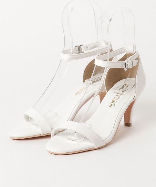 KOBE LETTUCE（コウベレタス）の「アンクルストラップ付7cmローヒールカラーサンダル（サンダル・レディース・サックスブルー/パープル系その他/レッド/ベージュ/ホワイト系その他/ブラック/シルバー系その他/ネイビー/イエロー/チェック・LL/M/S/L）」の21枚目の写真