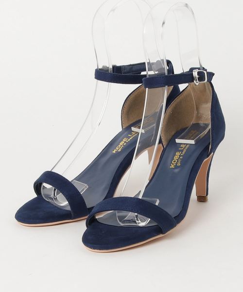 KOBE LETTUCE（コウベレタス）の「アンクルストラップ付7cmローヒールカラーサンダル（サンダル・レディース・サックスブルー/パープル系その他/レッド/ベージュ/ホワイト系その他/ブラック/シルバー系その他/ネイビー/イエロー/チェック・LL/M/S/L）」の22枚目の写真